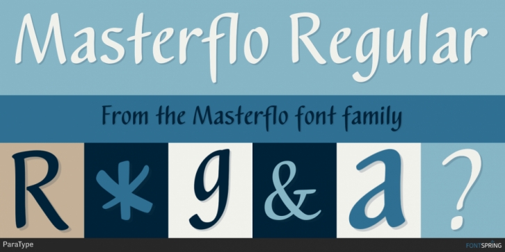 Masterflo font preview
