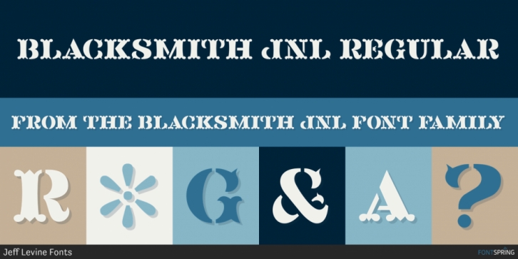 Blacksmith JNL font preview