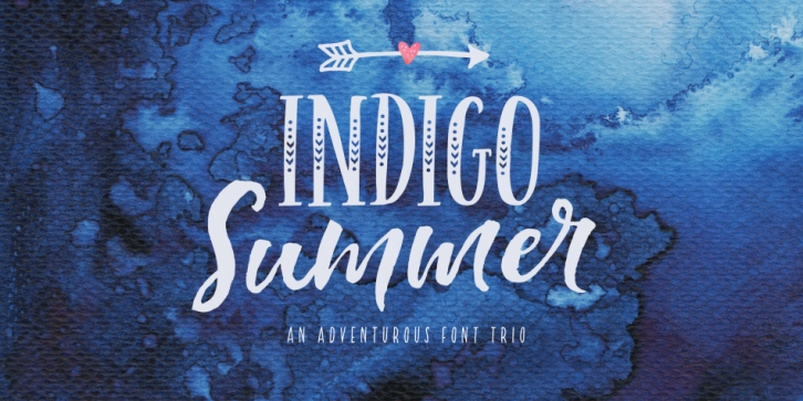 Indigo Summer font preview
