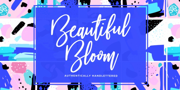 Beautiful Bloom font preview