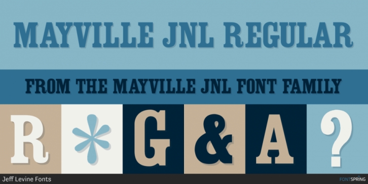 Mayville JNL font preview