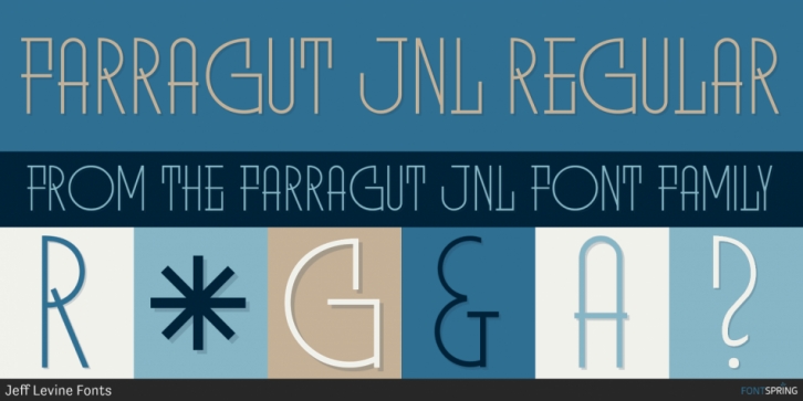 Farragut JNL font preview