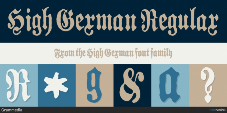 High German font preview