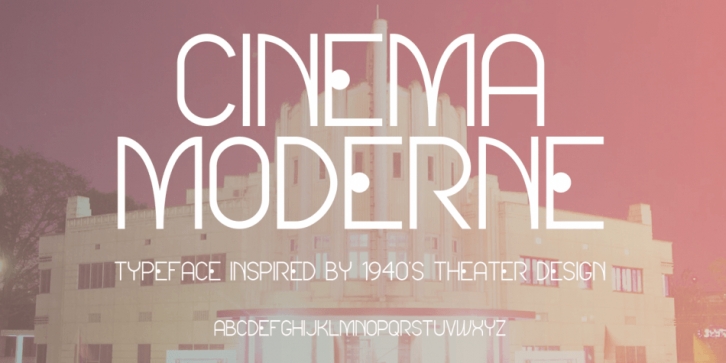 Cinema Moderne font preview