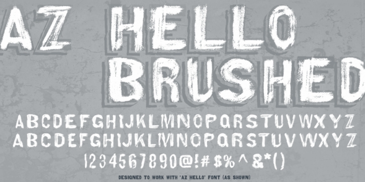 AZ Hello Brushed font preview
