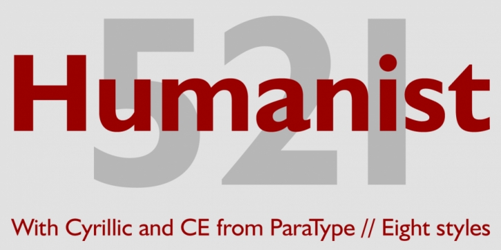 Humanist 521 font preview