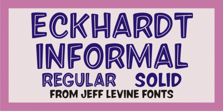 Eckhardt Informal JNL font preview