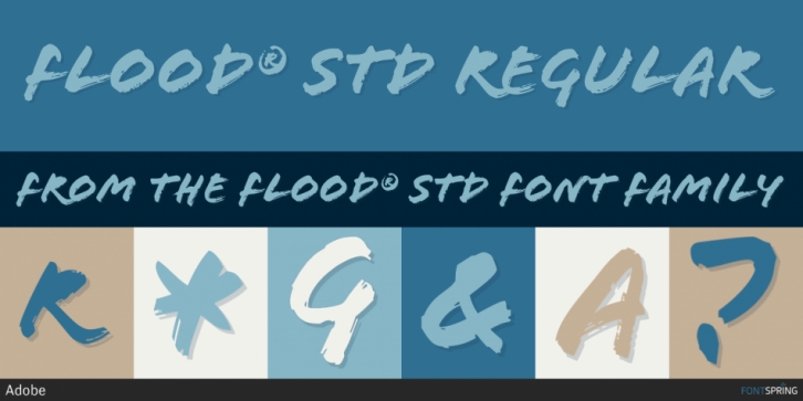 Flood Std font preview
