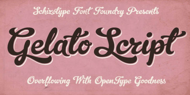 Gelato Script font preview