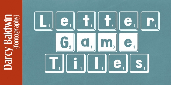 DJB Letter Game Tiles font preview
