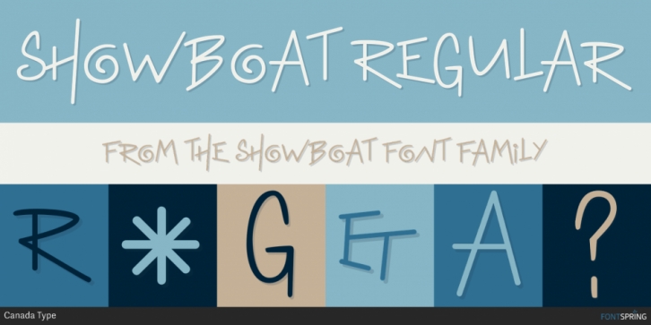 Showboat font preview