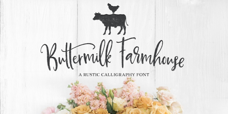 Buttermilk Farmhouse font preview