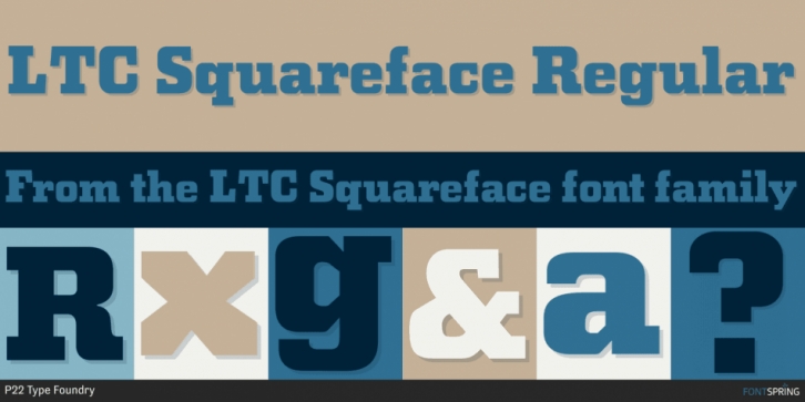 LTC Squareface font preview