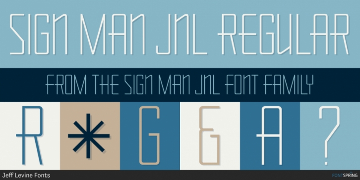 Sign Man JNL font preview