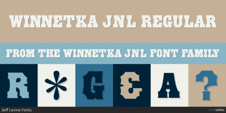 Winnetka JNL font preview