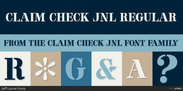 Claim Check JNL font preview