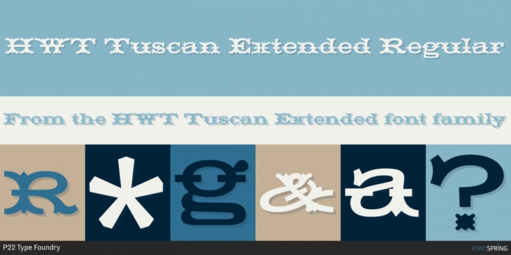 HWT Tuscan Extended font preview