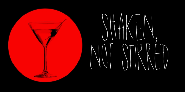 Shaken, Not Stirred font preview