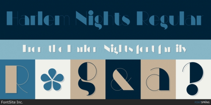 Harlem Nights font preview