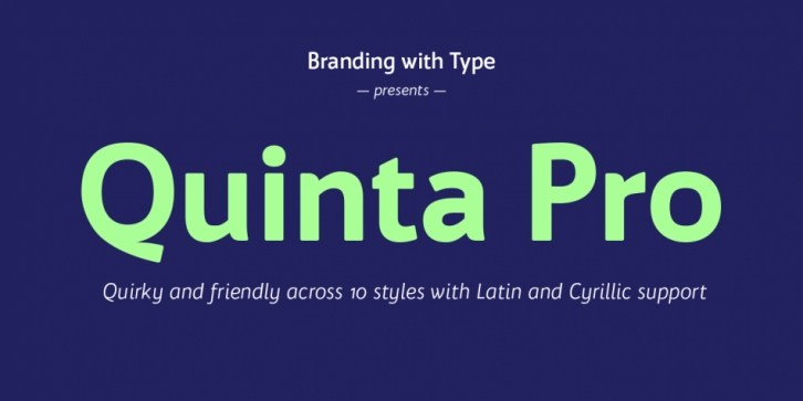 Bw Quinta Pro font preview