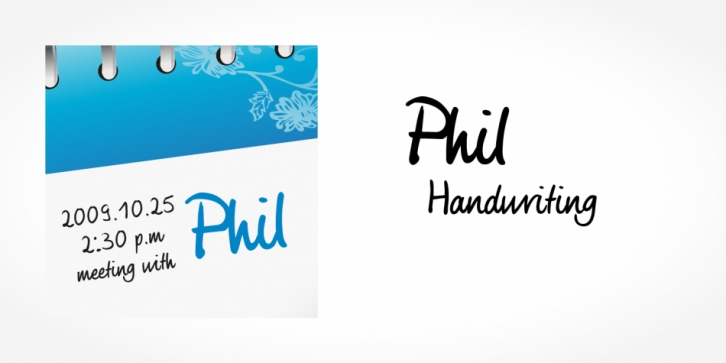 Phil Handwriting font preview