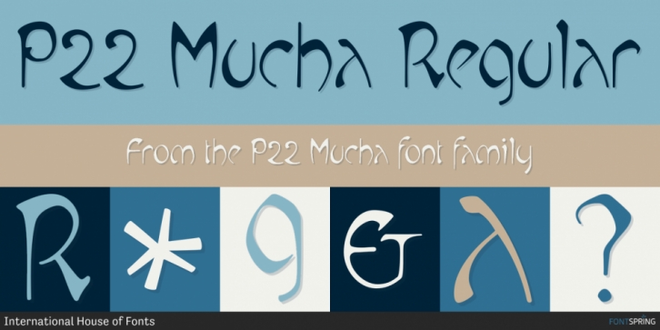P22 Mucha font preview