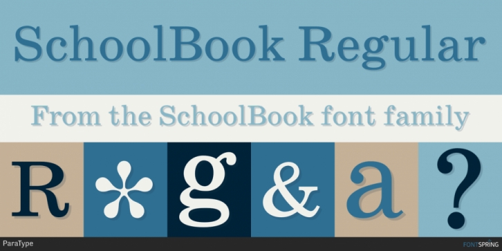 SchoolBook font preview