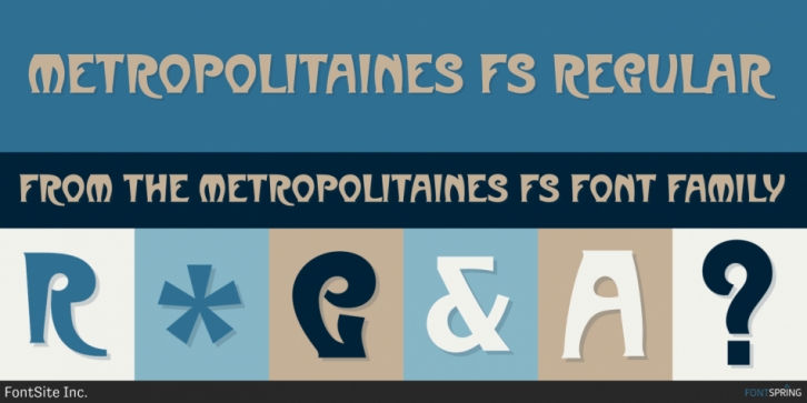 Metropolitaines FS font preview