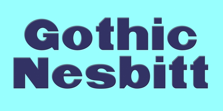Gothic Nesbitt font preview