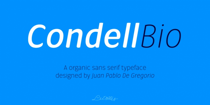 Condell Bio font preview