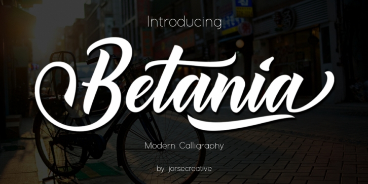 Betania font preview
