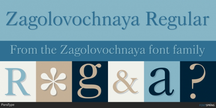Zagolovochnaya font preview