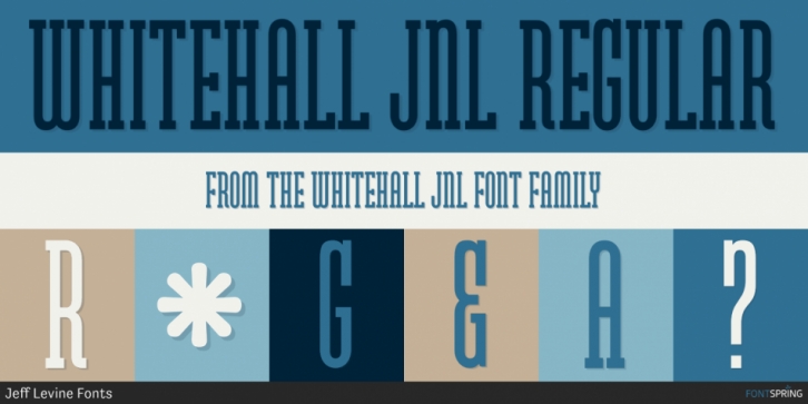 Whitehall JNL font preview
