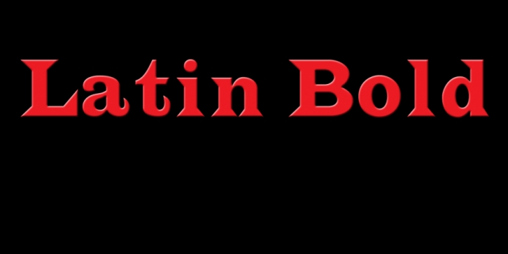 Latin Bold font preview
