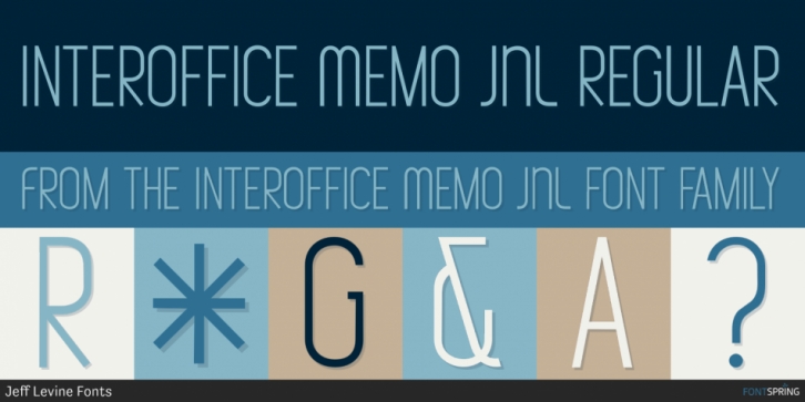 Interoffice Memo JNL font preview