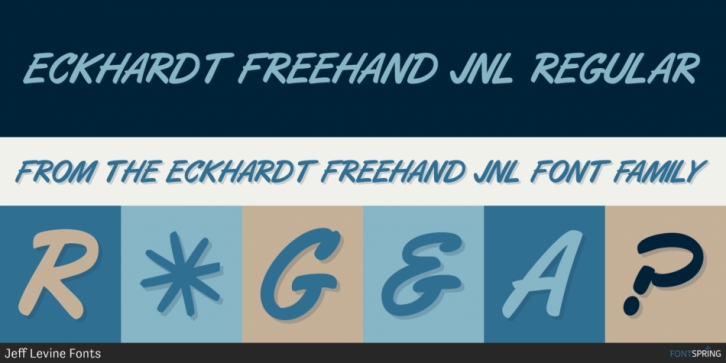 Eckhardt Freehand JNL font preview