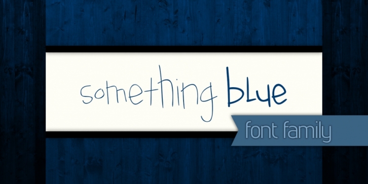 Something Blue font preview