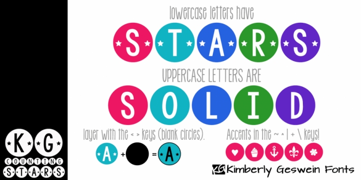 KG Counting Stars font preview