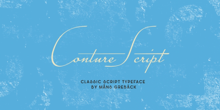 Conture Script font preview