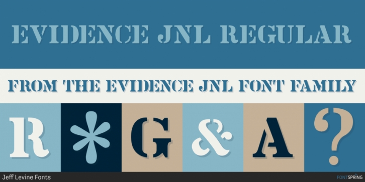 Evidence JNL font preview