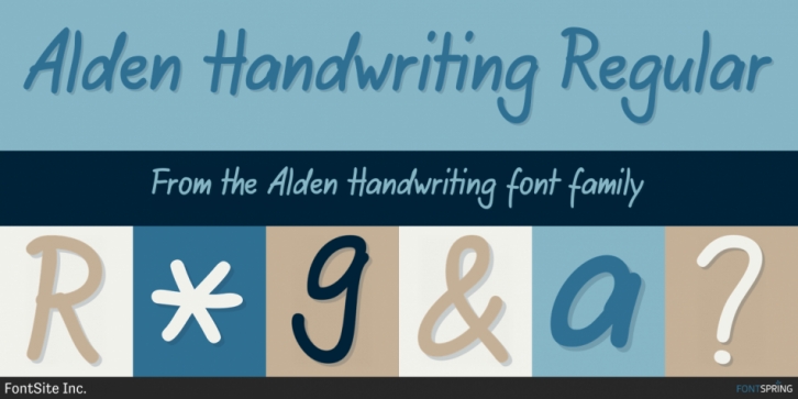 Alden Handwriting font preview