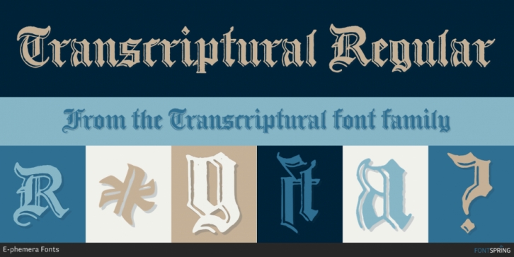 Transcriptural font preview