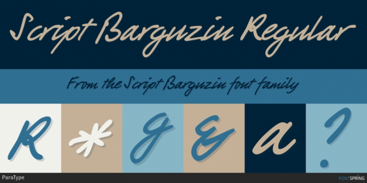 Script Barguzin font preview