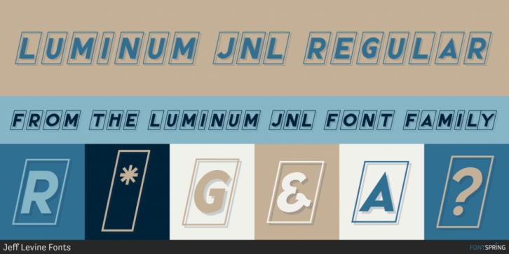 Luminum JNL font preview