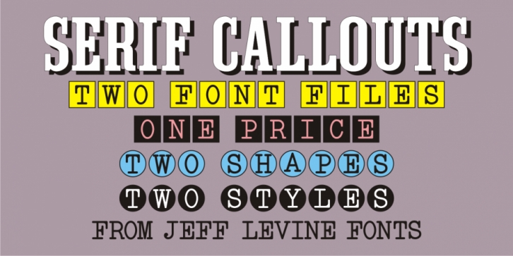 Serif Callouts JNL font preview