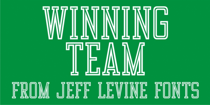 Winning Team JNL font preview
