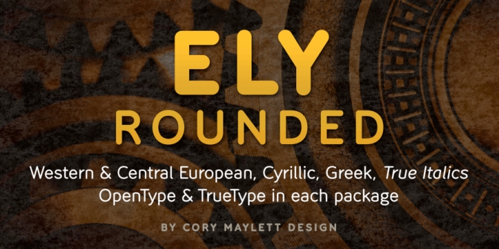 Ely Rounded font preview