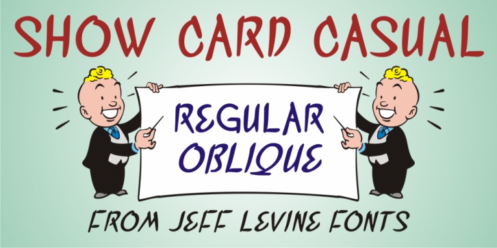 Show Card Casual JNL font preview