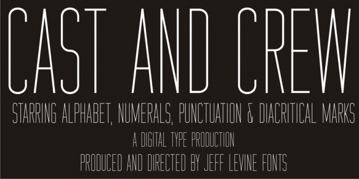 Cast and Crew JNL font preview