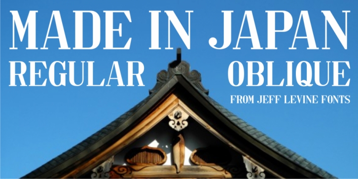 Made in Japan JNL font preview